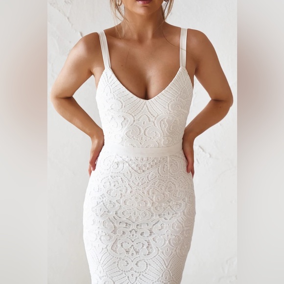 Jaus Liana MIDI Dress, white, size 2XL (size 12) - Picture 8 of 8